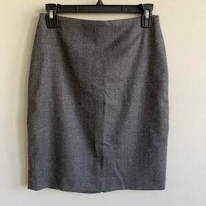 Talbots Wool Pencil Skirt Career Work Wear Gray 2P